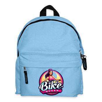 Bike Queen Empowerment Design - Kids' Backpack - light blue - Front