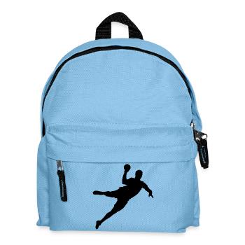 Handball Wurf Flug Werfer Handballer Symbol icon - Kinder Rucksack - Hellblau - Vorne