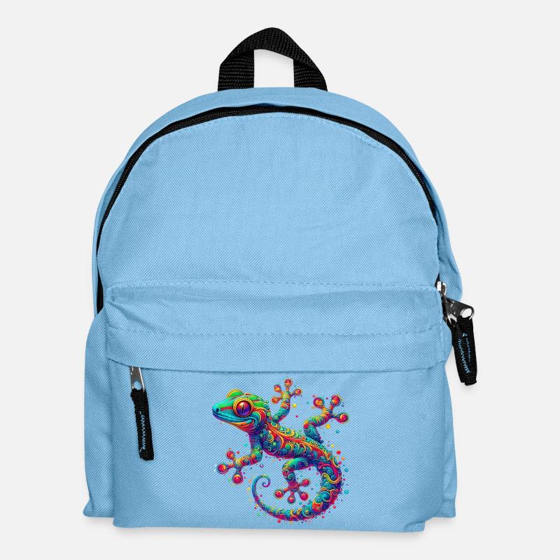 Gecko - Kinder Rucksack - Hellblau