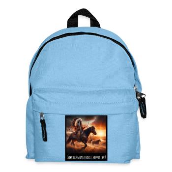 Art amérindien - Sac à dos Enfant - bleu clair - Devant