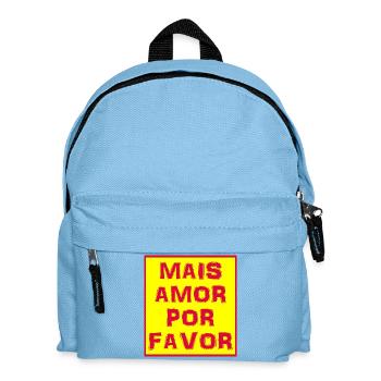 T-shirt mais amor por favor t-shirt - Kids' Backpack - light blue - Front