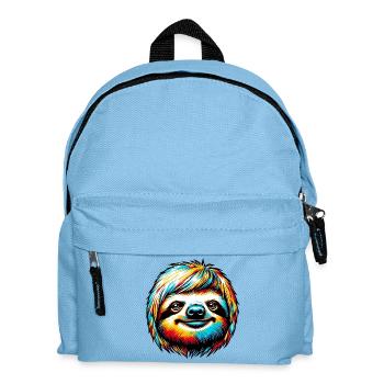 Faultier - Kinder Rucksack - Hellblau - Vorne