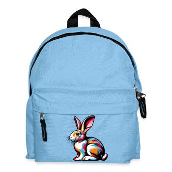 Kaninchen - Kinder Rucksack - Hellblau - Vorne