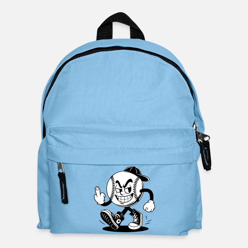baseball with a confident - Kids' Backpack - light blue