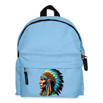 Amérindien Américain - Sac à dos Enfant - bleu clair - Devant