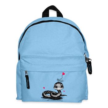 Snake with Heart Balloon - Heartful Creatures - Kids' Backpack - light blue - Front