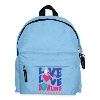 Live, Amour, Bowling - Sac à dos Enfant - bleu clair - Devant