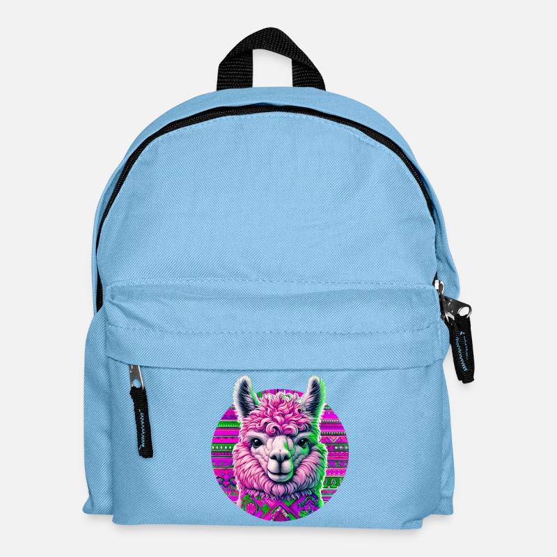 Alpaka - Kinder Rucksack - Hellblau