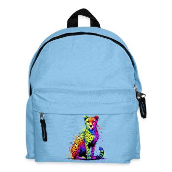 Cheetah - Kids' Backpack - light blue - Front