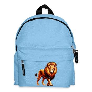 Löwe - Kinder Rucksack - Hellblau - Vorne
