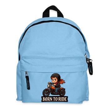 Biker Girl – Born to Ride - Kids' Backpack - light blue - Front