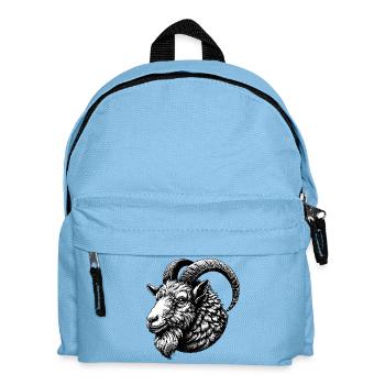 Illustration mystique du Bélier et de la Chèvre - Sac à dos Enfant - bleu clair - Devant