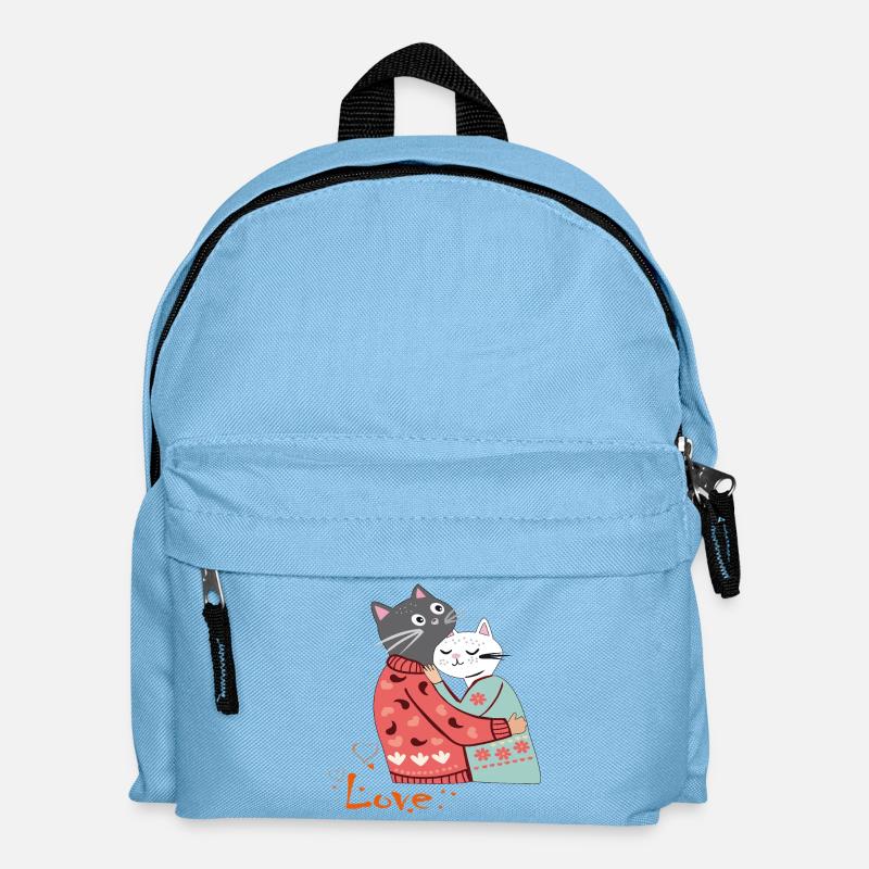 Katzen verliebt - Kinder Rucksack - Hellblau