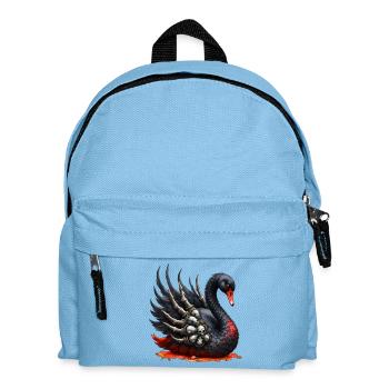 Cygne noir avec des crânes - Sac à dos Enfant - bleu clair - Devant