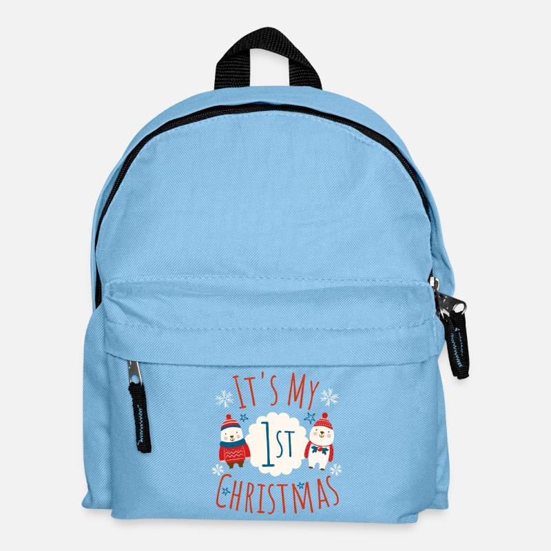 mon premier Noël - Sac à dos Enfant - bleu clair