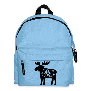 Orignal scandinave – Design d’art populaire nordique - Sac à dos Enfant - bleu clair - Devant