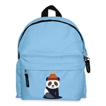 Cute panda with winter hat – winter motif - Kids' Backpack - light blue - Front