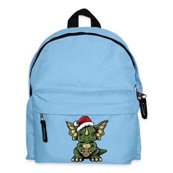 Dinosaur triceratops Christmas - Kids' Backpack - light blue - Front