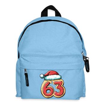 63 Zahl Keks Weihnachten - Kinder Rucksack - Hellblau - Vorne