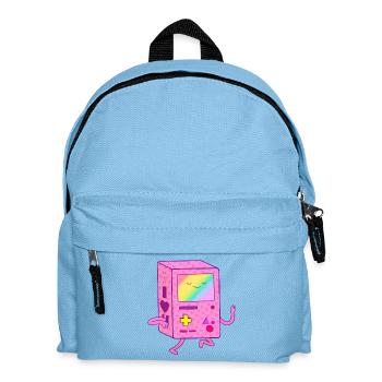 Tanzender Pinker Gaming Roboter - Kinder Rucksack - Hellblau - Vorne
