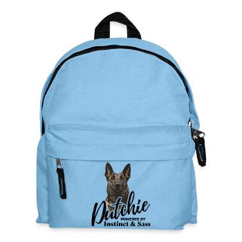 Dutch Shepherd - Dutchie  - Kids' Backpack - light blue - Front