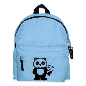 Panda Vater Baby Geschenk Familie - Kinder Rucksack - Hellblau - Vorne