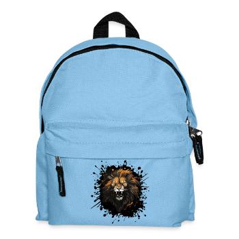 Lion Head Lion Blobs - Kids' Backpack - light blue - Front