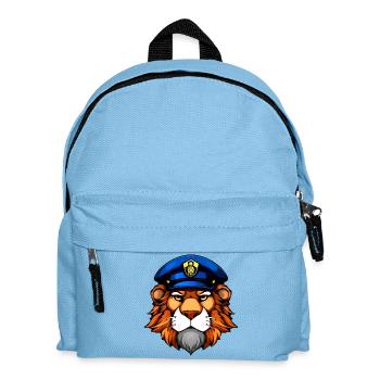 Polizei Löwe - Kinder Rucksack - Hellblau - Vorne
