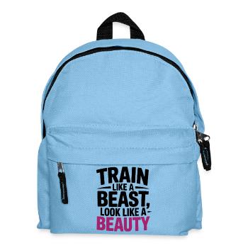 Train like a beast, look like a beauty - Kids' Backpack - light blue - Front