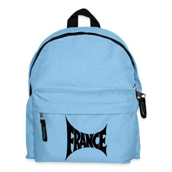France - Frankreich Typografie  - Kinder Rucksack - Hellblau - Vorne