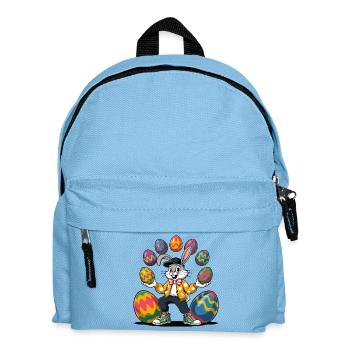 Easter bunny with colorful eggs - Kids' Backpack - light blue - Front