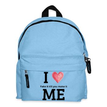 Fake It Till You Make It – Selbstliebesreise - Kinder Rucksack - Hellblau - Vorne