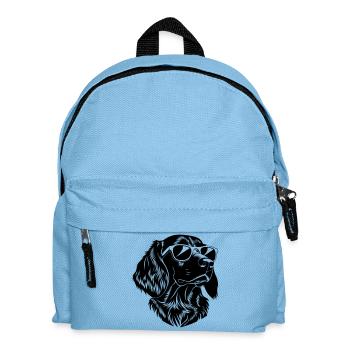 Funny dog head with sunglasses - Kids' Backpack - light blue - Front