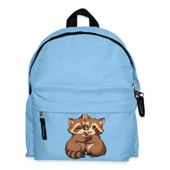 Kuschelige Streifenfreunde - Kinder Rucksack - Hellblau - Vorne