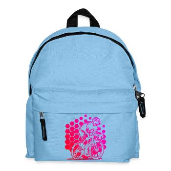 Klare Roadbike Botschaft - Kinder Rucksack - Hellblau - Vorne
