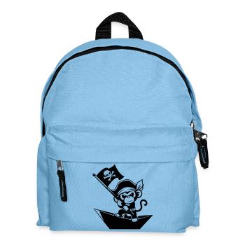Singe pirate dans un bateau en papier - Sac à dos Enfant - bleu clair - Devant