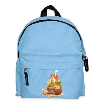 Snail with small house fantasy illustration - Kids' Backpack - light blue - Front