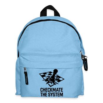 Echec et Mat au Système Design Stratège Rebelle - Sac à dos Enfant - bleu clair - Devant
