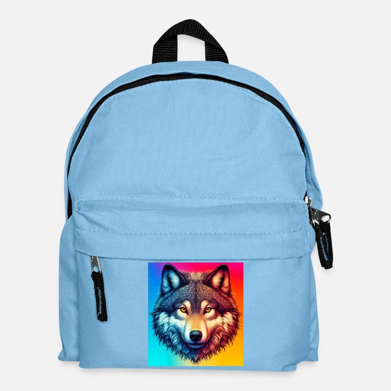 Wolf - Kids' Backpack - light blue