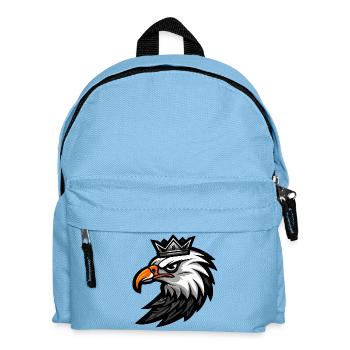 Adler Kopf Krone - Kinder Rucksack - Hellblau - Vorne