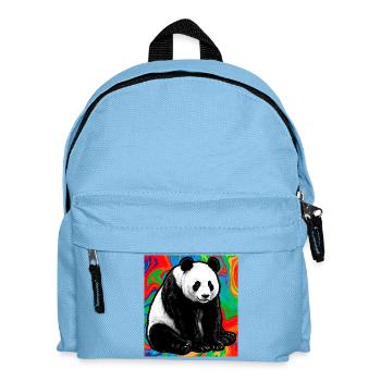 Panda - Kinder Rucksack - Hellblau - Vorne