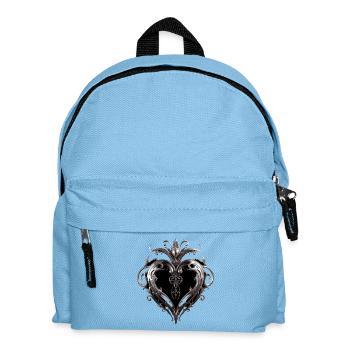 Metal Heraldic Heart - Kids' Backpack - light blue - Front