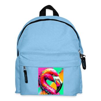 flamingo - Kids' Backpack - light blue - Front