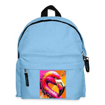 flamingo - Kids' Backpack - light blue - Front