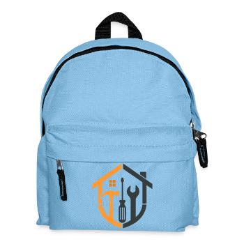 Caretaker Coat of Arms – Craftsman Logo - Kids' Backpack - light blue - Front