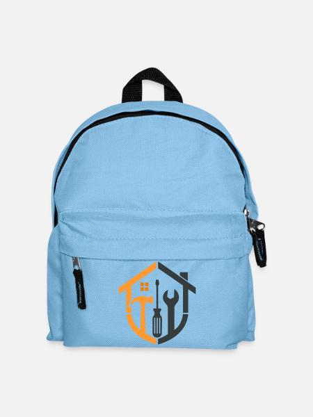Caretaker Coat of Arms – Craftsman Logo - Kids' Backpack - light blue