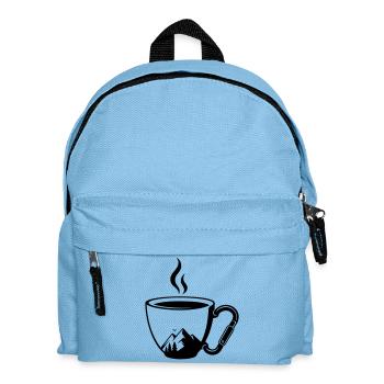 Coffee Cup Carabiner Mountains Outdoor - Kids' Backpack - light blue - Front