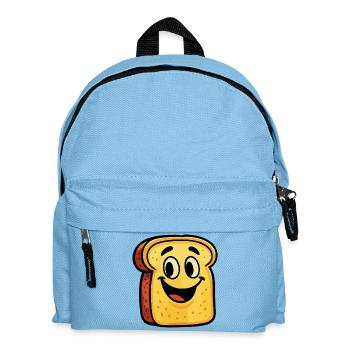 Kawaii toast with backpack - Kids' Backpack - light blue - Front