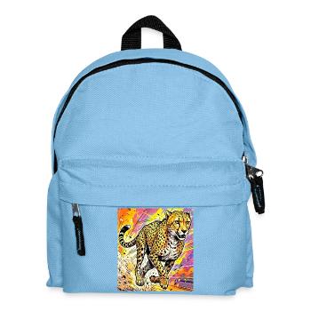 cheetah - Kids' Backpack - light blue - Front