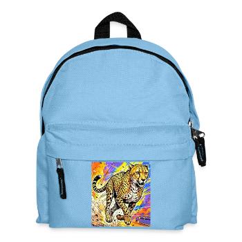 Gepard - Kinder Rucksack - Hellblau - Vorne